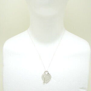 Tiffany Return to Tiffany Heart Key Pendant Necklace Silver